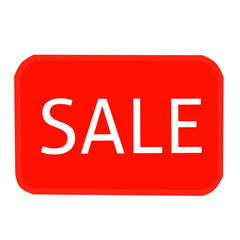 red Sale Label Icon for Marketing Promotion and Discount Campaigns