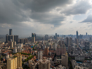 Fototapeta premium Wuhan city landmark skyline scenery
