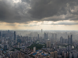 Wuhan city landmark skyline scenery