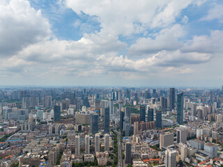 Fototapeta premium Wuhan city landmark skyline scenery