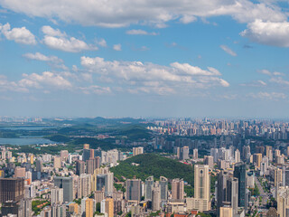 Obraz premium Wuhan city landmark skyline scenery