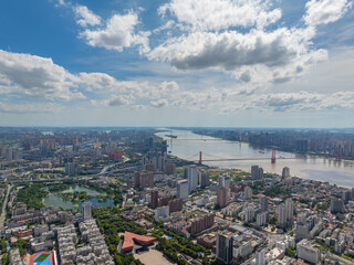 Wuhan city landmark skyline scenery
