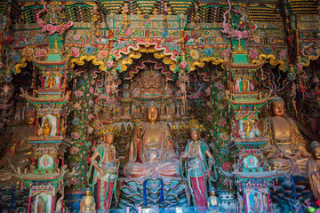 The Xiaoxitian hanging sculptures and painted paintings in Xi County, Linfen, Shanxi