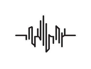 Sleek minimal business trading chart icon in 2D