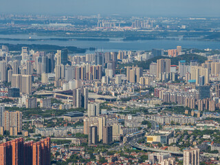 Wuhan city landmark skyline scenery