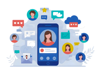 Engage your audience with a vibrant social media network, mobile communication platform, and dynamic user connections through a modern app design