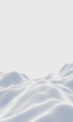 3D snow mountain. Snowy hill landscape