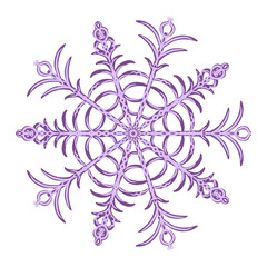 Hand Drawn Winter Snowflake Ornament