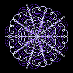 Hand Drawn Winter Snowflake Ornament