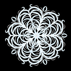 Hand Drawn Winter Snowflake Ornament
