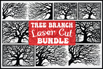 Tree Branch Laser Cut Panel Bundle