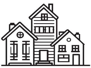 Elegant house type icon in professional vector artwork