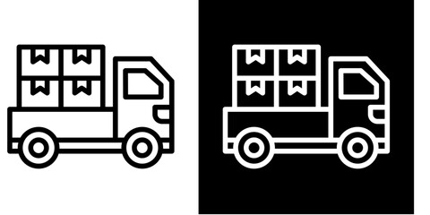 Logistics  Icon Set White Style Collection
