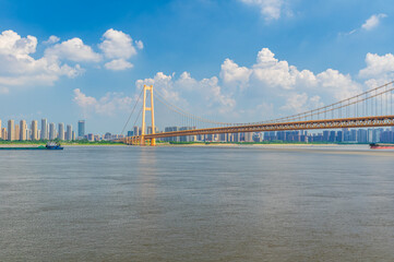 Wuhan city landmark skyline scenery