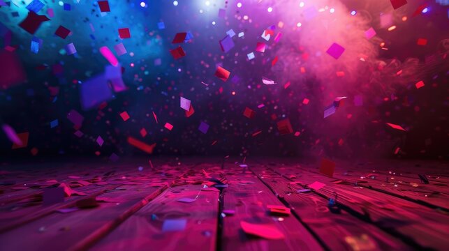 Colorful Confetti Explosion at Festive Event