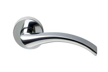 Aluminium door handle isolated on transparent background, PNG