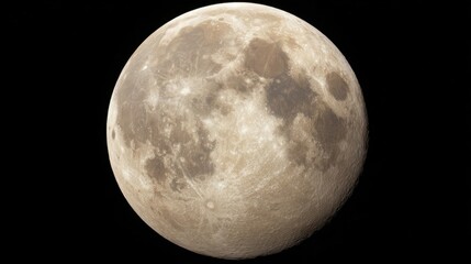 Obraz premium The Moon against black space with lunar maria, craters like Copernicus, bright highlights,