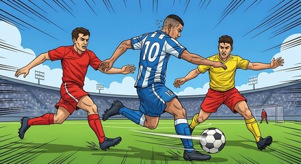 Fototapeta premium Soccer players action.