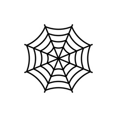 Spider web icon flat design on white background. Spider web outline. Spider web vector.