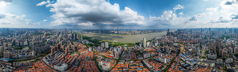 Wuhan city landmark skyline scenery