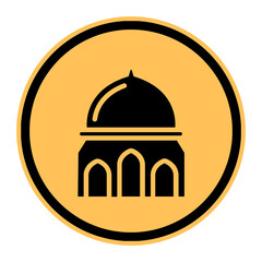 illustration of mosque sign board