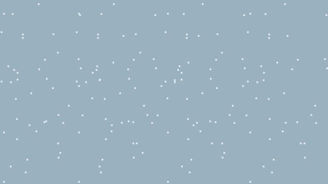 Heavy Pixel Art Snowfall Loop - Winter Game Background-Abstract Pixel Dust Blizzard - Dense Falling Particles (endless loop)