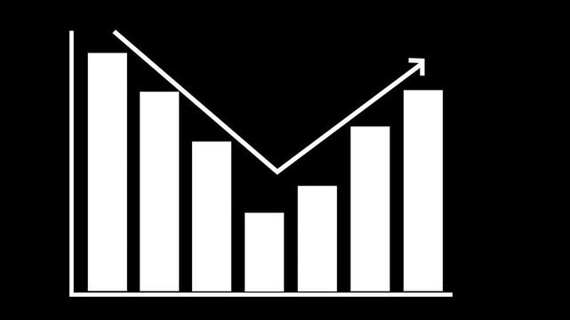Business Growth Graph Animation Featuring a Bar Chart Depicting Consistent Revenue Increases