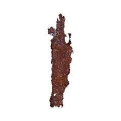 High-Resolution Rust Stain Texture on Transparent Background for Design and Industrial Use