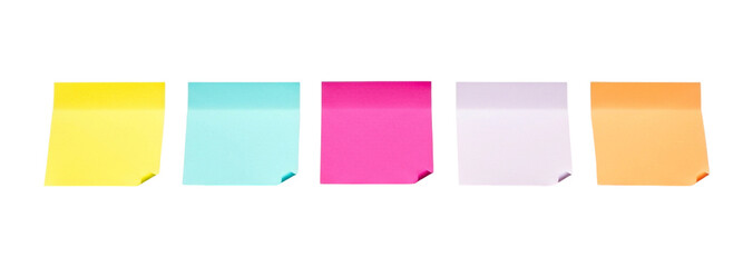 Colorful sticky note isolated on transparent background, perfect for reminders, messages, and organization in a vibrant and playful way