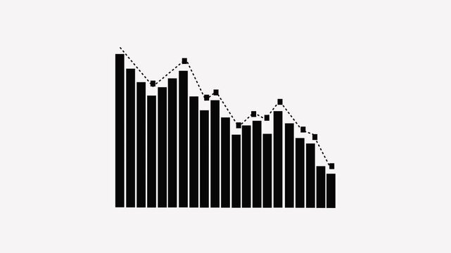 Animated Business Growth Bar Chart with Gradual Increase in Profits and Positive Forecasting