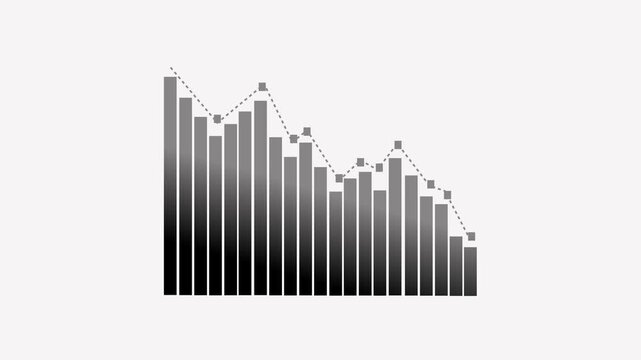 Animated Business Growth Bar Chart with Gradual Increase in Profits and Positive Forecasting