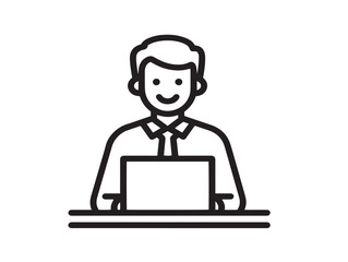 Clean artistic depiction of a busy workaholic