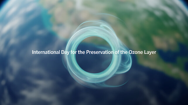 International Day for the Preservation of the Ozone Layer celebrated with Earth and ozone layer visualization