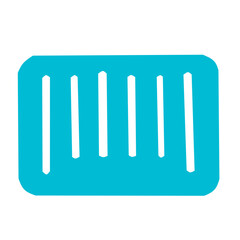 blue Barcode Icon for Product Identification and Retail Checkout