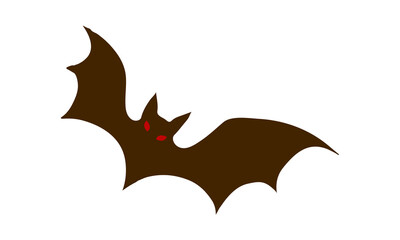 Orange silhouette bat icon silhouette flying mystical creature halloween themed graphics isolated on transparent background