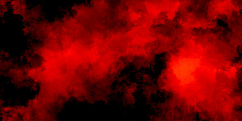 Abstract grunge red and black powder explosion cloud on black background. dark red smoke Like cloud wave effect on black. dark fire flame grunge texture background. toned fiery red sky.