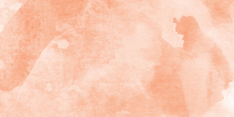 abstract Soft peach and orange watercolor wash background texture, vibrant orange watercolor wash texture background, geometric rumpled triangular low poly style graphic background.