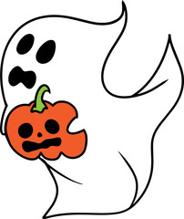 The Ghost for Halloween or holiday concept.