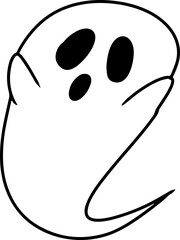 The Ghost for Halloween or holiday concept.