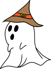 The Ghost for Halloween or holiday concept.