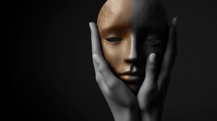 Emotional disconnect concept psychological numbness inner emptiness self awareness mindfulness
.