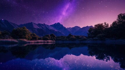 Milky Way's Embrace: Serene Nightscape