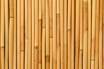 A row of bamboo sticks with a brown color