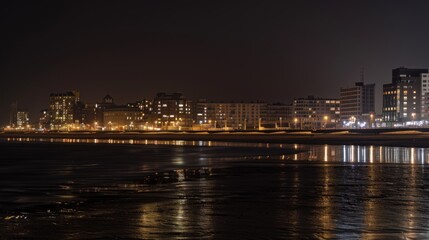 Night Urban Landscapes: City Skyline Lights, River Reflections & Panoramic Cityscape Views