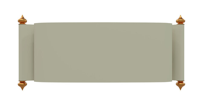 rouleau de parchemin pour message dans un th&egrave;me ancien ou antique - rendu 3D sur fond transparent