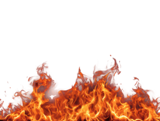 Fiery flames erupting in an abstract scene graphic isolated on transparent background