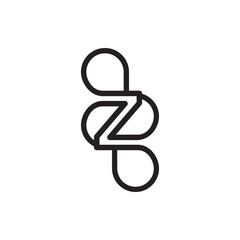 Monogram of the letter Z and balloon. Abstract, outline and elegant.
