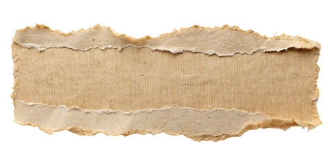 ripped torn paper edges isolated with clipping path on white background ,PNG. AI Generated