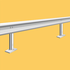 iron guardrail road vector illustration element design