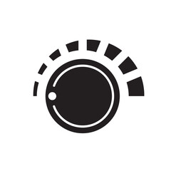 level adjustment knob icon vector element design